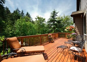 clean sealed & stained deck