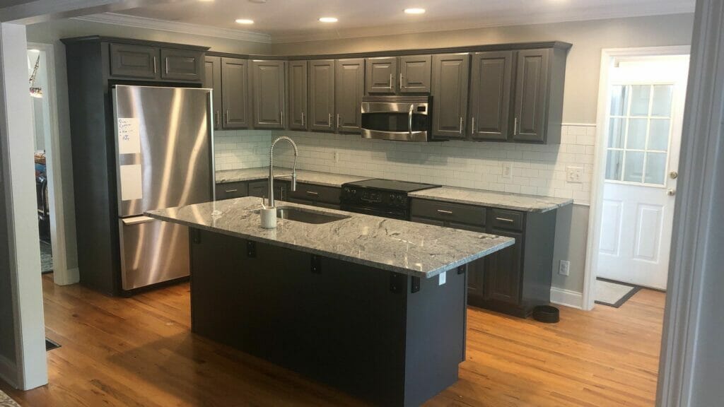 Freshly painted modern kitchen